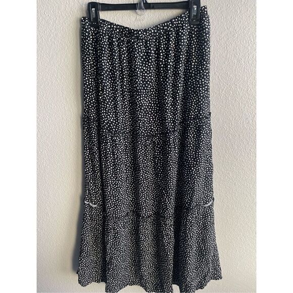 ❤️ Pink Rose Polka Dot Maxi Skirt - Picture 1 of 3